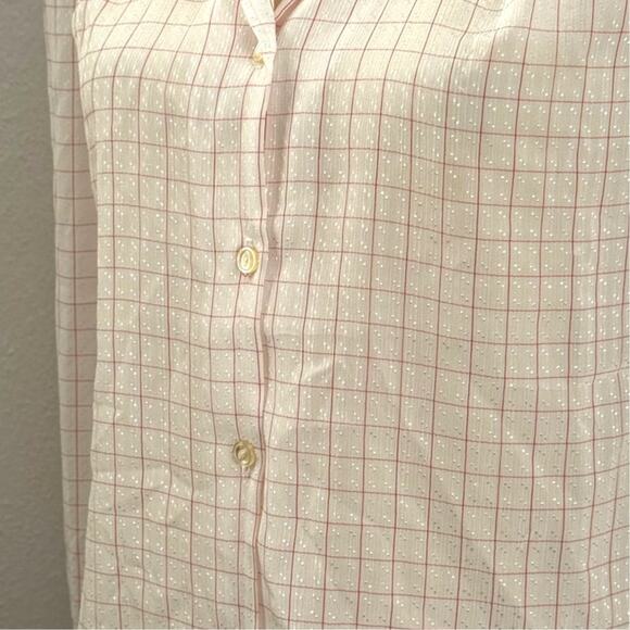 Vintage So What California Baby Pink Long Sleeve Button Up Top Women Size Medium - Picture 7 of 12